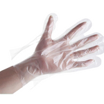 500 Pieces/Bag Kitchen Catering Disposable Gloves Film Plastic Food Baking Food Hygiene Transparent Thickened PE Gloves (Thickened)
