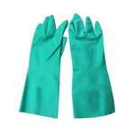 Wear Resistant Acid Resistant And Oil Resistant Industrial Gloves Nitrile Rubber Cleaning And Protective Gloves Green 1 Pair