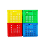 610 * 420 * 260 Blue Large Square Plastic Basket Turnover Basket Factory Plastic Frame Turnover Box Express Basket 575-250 Basket