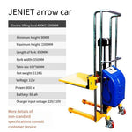 Electric Hydraulic Stacker Forklift Truck Luggage Car Mobile Portable Stacker Die Lifting Platform Load 400kg, Rise 1.5m