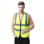 Nylon Reflective Vest Breathable Wear-Resistant Safety Protection Fluorescent Yellow S / M / L / XL / XXL / XXL