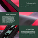 Multi-Pocket Zipper Reflective Vest Red Safety Vest with 4 Reflective Strips Safety Vests for Environmental Sanitation Construction Riding Running