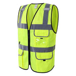 Mesh Reflective Vest Construction Sanitation Reflective Clothing Riding Vest Breathable Printable Fluorescent Yellow Size L