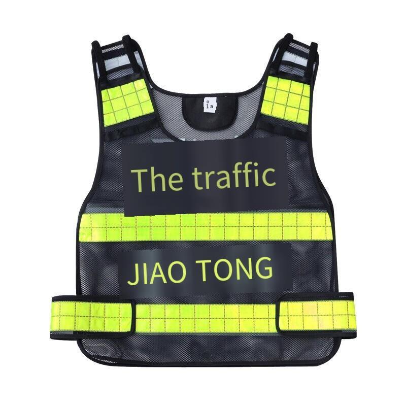 Traffic Law Enforcement Reflective Vest Road Administration Duty Warning Safety Reflective Clothing Yellow Size XL