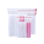 Self Sealing Bag Small Plastic Bag PE Sealing Bag 5 * 7 cm 1000 Pieces 58 Silk Red Edge