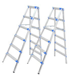 Two Side Anti Slip Folding Ladder, Aluminum Ladder, Herringbone Thickened Ladder, Factory Family Ladder, Double Side Ladder, 6 Steps