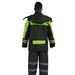 Reflective Warning Cotton Padded Garment With Detachable Inner Liner Winter Raincoat Split Type Adult Cold Proof Garment