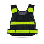 Reflective Vest Flood Prevention Vest Reflective Vest Traffic Sanitation Construction Duty Safety Suit Fluorescent Net Black Two Horizontal Velcro
