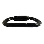 Large O-Type Safety Buckle Black Steel Safety Lock Round Hook Lock Equipment for Rock Climbing Lifting Construction