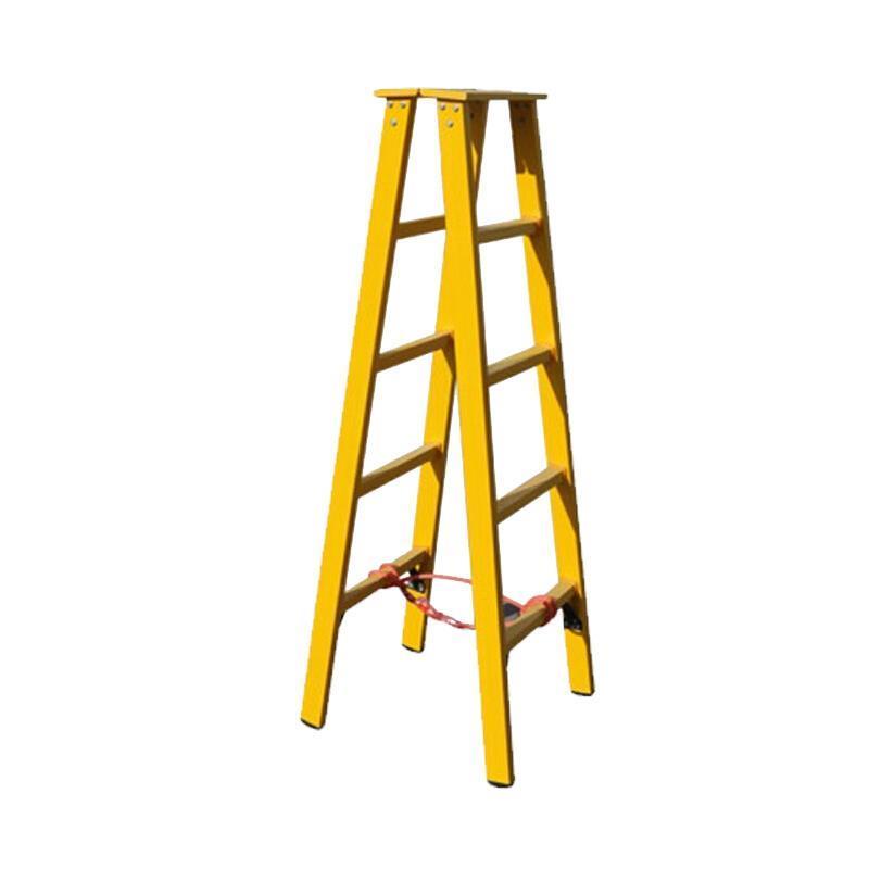 Thickened Folding Miter Ladder Double Side Fork Ladder 4m