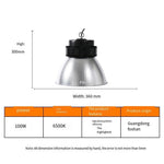 Led Industrial And Mining Lamp Workshop Chandelier Exhibition Hall Stadium Ceiling Lamp Gymnasium High Ceiling Lamp White Light 6500k Glory 100w