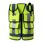 Reflective Vest Multi Function Multi Pocket Patrol Duty Reflective Vest Traffic Reflective Vest Lettering Safety Protective Clothing