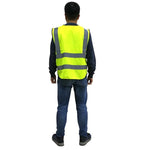 Reflective Vest Multi Pocket Fluorescent Green 10 Pieces / Pack