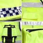 Police Reflective Vest Without Printed Fluorescent Yellow