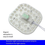 Led Acousto Optic Control Ceiling Lamp Wick Acousto Optic Control Module Ceiling Lamp 6w White Light Two 88 * 88mm