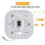 Led Acousto Optic Control Ceiling Lamp Wick Acousto Optic Control Module Ceiling Lamp 6w White Light Two 88 * 88mm