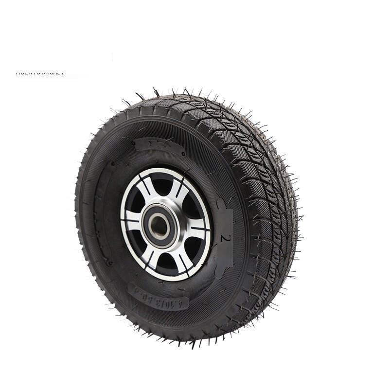 10 Inch Small Push Wheel Alloy Pneumatic Wheel Widened And Thickened Tire For Mechanical Equipment