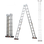 Aluminum Alloy Thickened Multi-function Elevator Project Staircase [Thickened Version] German Standard 5.0m Miter Ladder 3.3m Variable Vertical Ladder 6.6m H Aluminum Alloy Ladder