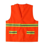 Safety Reflective Vest with Hat Sanitation Vest Work Clothes Reflective Clothing for Cleaning Workers Road Construction - Orange