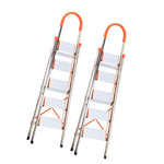 Stainless Steel Ladder Portable Aluminum Alloy Miter Ladder Folding Ladder Stainless Steel 5 Steps