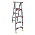 3m Aluminum Alloy Ladder Miter Ladder Folding Single Side Climbing Ladder Warehouse Folding Thickening Multi-functional Indoor Engineering Aluminum Ladder