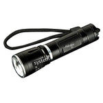 Aluminum Alloy Strong Light Flashlight Led Charging Telescopic Focusing Flashlight 3w Multifunctional Lighting Black
