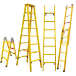 5m FRP Lifting Insulation Ladder Yellow  Suitable Electric Power, Construction and Building