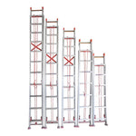 12m Manual Telescopic Aluminum Alloy Straight Ladder Aluminum Alloy Telescopic Single Ladder
