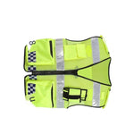 Fluorescent Yellow Reflective Vest For Police High Lighter Large Pocket Free Size