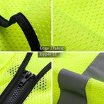 Mesh Reflective Vest Safety Vest with 4 High Visible Reflective Strips Construction Engineering Traffic Sanitation Safety Warning Clothes