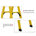 4m Flying Insulated Miter Ladder FRP Insulated Ladder Electrical Power Construction Tool Platform Ladder Folding Engineering Insulated Ladder 4m 12 Steps