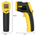 Infrared Thermometer High Precision Industrial Water Temperature Detector Kitchen Oil Temperature Measurement Baking Measuring Gun Large Screen Industrial