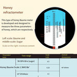 Honey Concentration Meter Sugar Content Detector Water Content Measurement Refractometer Temperature Compensation Type Honey Concentration Refractometer (accurate)