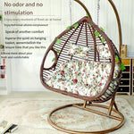 Double Hanging Chair Household Rattan Chair Indoor Swing Balcony Bassinet Chair Hanging Orchid Drop Chair Double Double Pole Coffee Fine Rattan