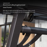 Courtyard Swing Chair Outdoor Rain Proof Leisure Aluminum Alloy Swing [solar Lamp PVC Rain Shading Ceiling