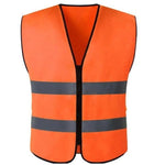 Two Horizontal Orange Reflective Vest Traffic Protection Reflective Vest Warning Clothing Construction Road Maintenance