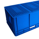 Large Plastic Industrial Warehouse Turnover Box Rectangular Packing Turnover Box 1000 * 400 * 280 mm Gray
