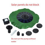 Solar Fish Pond Water Pump Solar Lotus Leaf Fountain Floating Pool Small Garden Fountain 5 Kinds Of Nozzles Aerated Running Water Fish Pond Landscape Ordinary Money (with Sunshine Work)