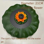 Solar Water Pump Small Lotus Leaf Fountain Rockery Fish Tank Fish Pond Water Spraying Outdoor Waterproof Landscaping Oxygenation Solar Fountain 16cm