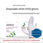 Disposable Gloves White Food Grade Kitchen Housework Waterproof Rubber Nitrile Butadiene Acrylic Latex Laboratory [Type] White Acrylic One Box 100 Pieces