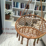 Hanging Orchid Rocking Chair Decoration Hanging Bed Balcony Hanging Basket Chair Cotton Rope Woven Swing Chair