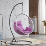 Rocking Chair Bubble Chair Indoor Outdoor Hanging Chair Acrylic Hanging Basket (stainless Steel Floor) Cushion Lighting