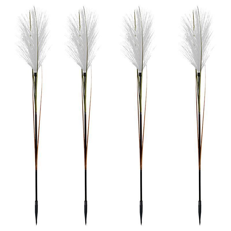 LED Optical Fiber Reed Lamp Simulation Reed Lamp Lawn Landscape Lamp Outdoor Courtyard Lighting Project Light-emitting Plant Power Payment - Warm Light