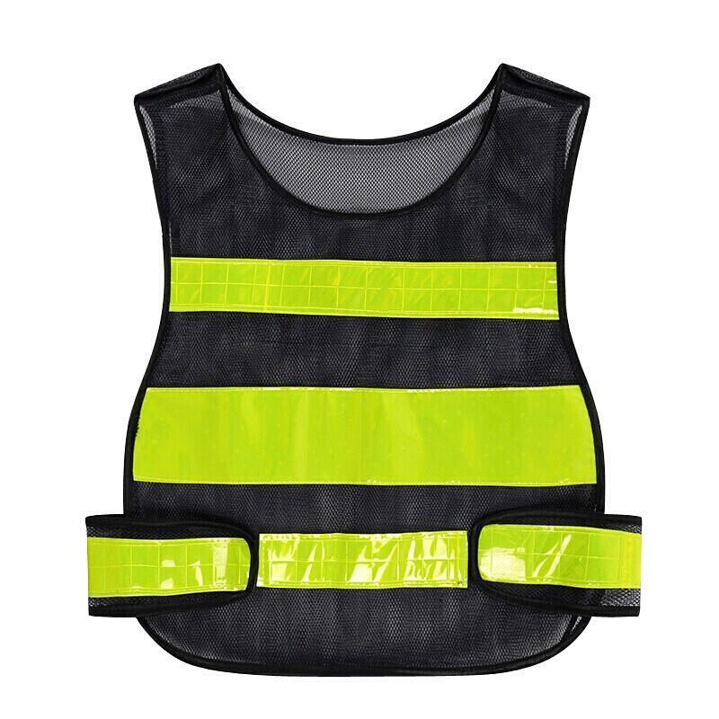 Black Mesh Reflective Vest Construction Site Safety Suit Traffic Back Traffic Duty Warning Suit Road Administration Vest
