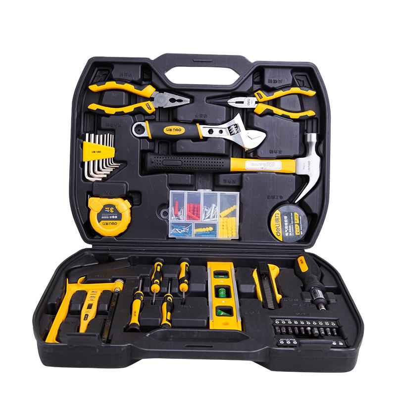 Deli Comprehensive Maintenance Tool Kit 116-Piece Household Tool Set DIY Hand Home Toolbox Multi-functional 116pcs Tools Set DL5973
