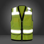 Reflective Vest Summer Breathable Mesh Safety Vest Traffic And Road Administration Vest Fluorescent Yellow
