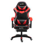 ECVV Gaming Chair Ergonomic Office Chair Racing Style Recliner Chair Vibrating Massage Function Thickened PU Leather Latex Filling