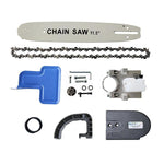 ECVV Chainsaw Refit Kit 11.5Inch Chainsaw Converter Bracket Set Optional Angle Grinder Woodworking Lumberjack Pruning Saw for 100mm/115mm Angle Grinder