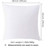 IBAMA 18"x18" Pillow Inserts Set 7D Ultra Soft Microfibers Pillow Core Fully Fulled for Couch and Bed Living Room