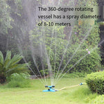 Garden And Horticulture Automatic Rotary Sprinkler 360 Degree Irrigation Lawn Garden Watering Roof Cooling Sprinkler Independent Model + Six Taps [set]
